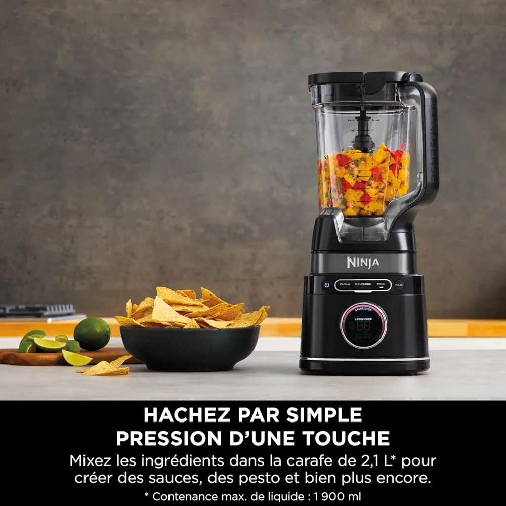 Ninja Detect Power Blender Pro & Single Serve 2-en-1 – Mixeur 1200 W avec Récipient 2 L et 2 Gobelets Individuels – TB301EU