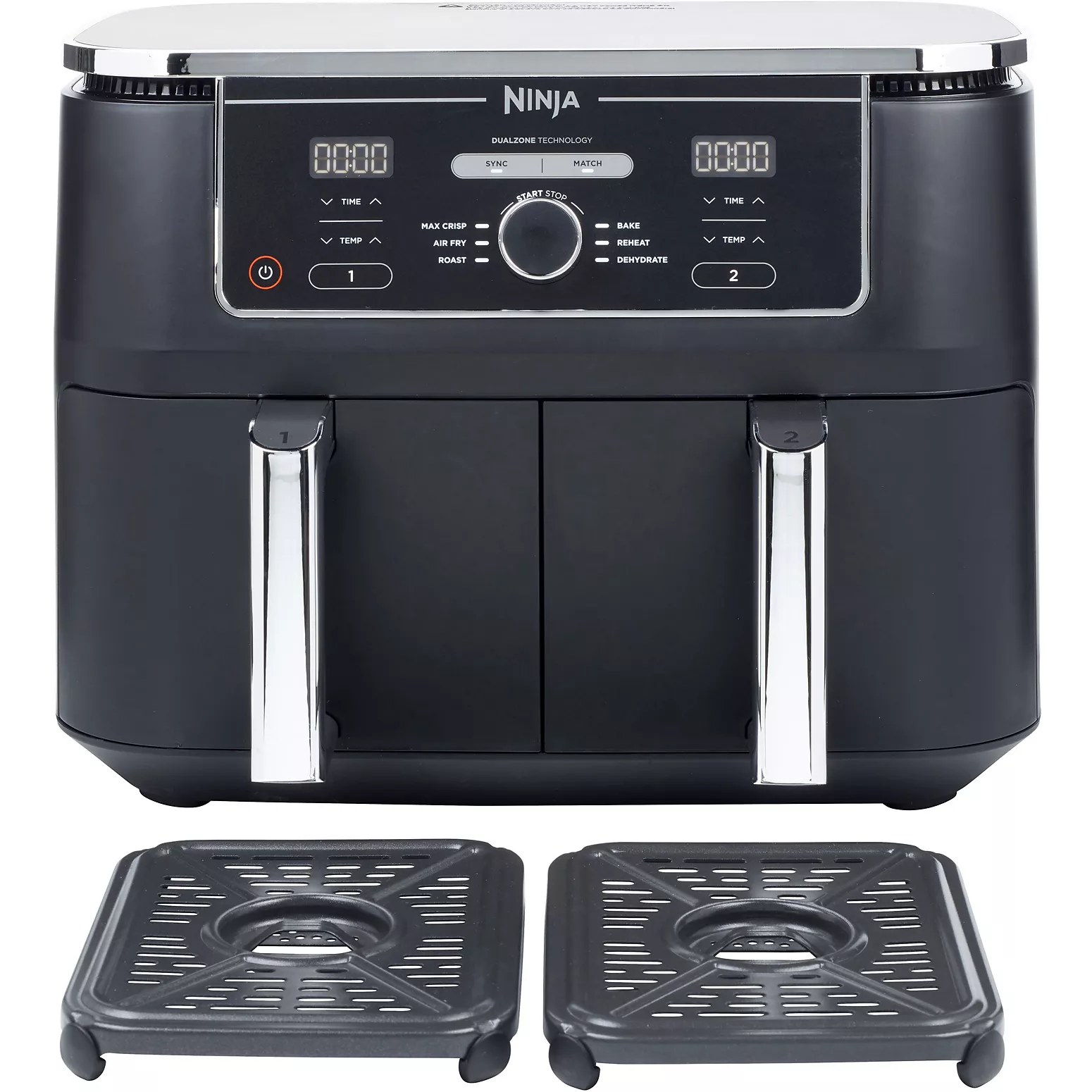 NINJA Foodi MAX Dual Zone Air Fryer AF400EU – Friteuse à Air Chaud 9,5 L – Double Tiroir – Noir - Thumbnail 5