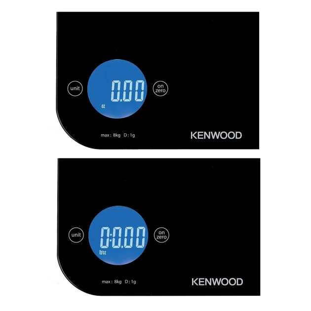 Balance de Cuisine Numérique Kenwood WEP50.000BK – Capacité 5 à 8 kg – Plateau Verre Trempé 4 mm – Commandes Tactiles – Fonction Tare/Zéro – Noire - Thumbnail 2