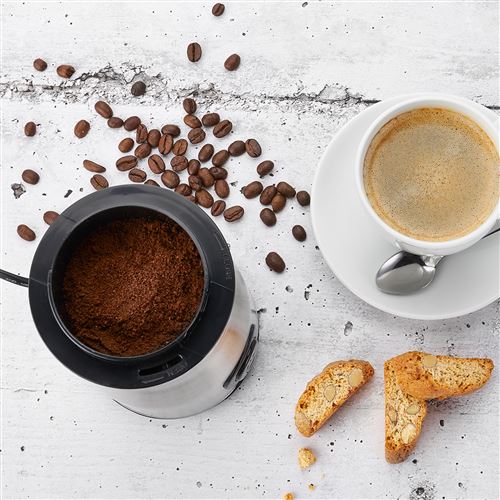 Moulin à Café Électrique ProfiCook PC-KSW 1093 – Jusqu’à 60 g de Grains – 160 W – Argent - Thumbnail 2