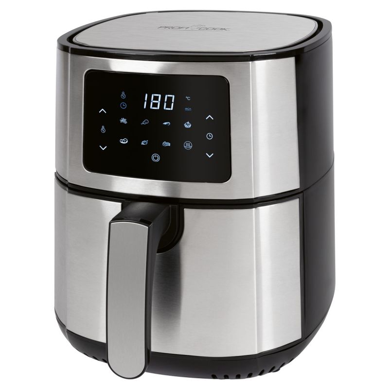 Friteuse à Air Chaud ProfiCook PC-FR 1239 H – 5,5 L XXL – Sans Huile – Écran Tactile LED – 7 Programmes – Inox – 1400 W
