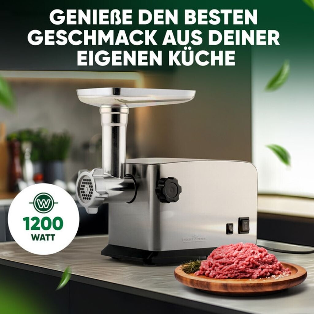 Hachoir à Viande Électrique ProfiCook PC-FW 1272 – 1200 W – 3 Disques Métal – Embout Saucisses & Biscuits/Pâtisseries - Thumbnail 7