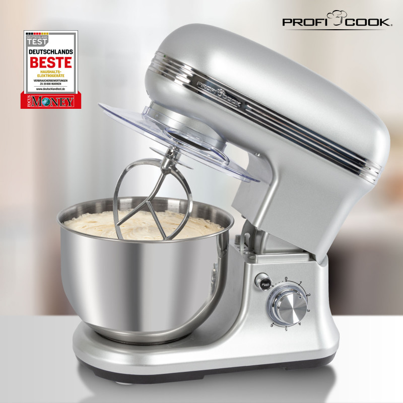Robot Pétrin Multifonction ProfiCook PC-KM 1222 W – 1200 W – Avec Balance Intégrée – Bol Inox 5 L - Thumbnail 4