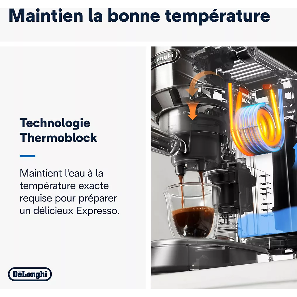 Machine à Expresso De'Longhi Dedica Style EC685.M – Buse à Mousse de Lait – 15 cm – Réservoir 1 L – Métal – Compatible Dosettes E.S.E - Thumbnail 3