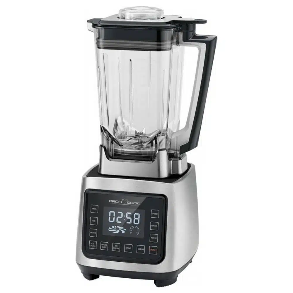 Blender / Smoothies ProfiCook PC-UM 1127 – 9 Fonctions – Commande Tactile – Affichage LED – 2000 W – Argent & Noir - Thumbnail 2