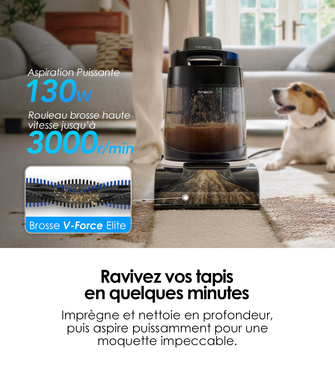 Tineco Carpet One – Nettoyeur pour Tapis, Moquettes et Tissus d’Ameublement - Thumbnail 9