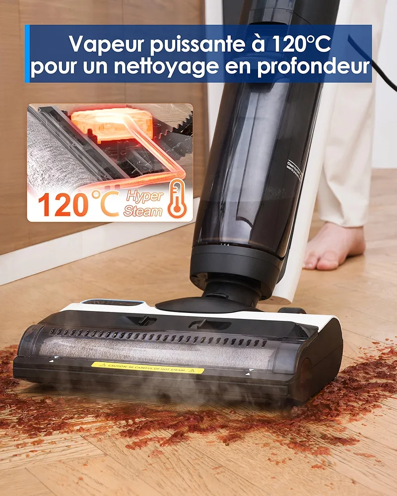 Tineco iFLOOR 5 Steam – Aspirateur Vapeur Sec et Humide Tout-en-Un - Thumbnail 3