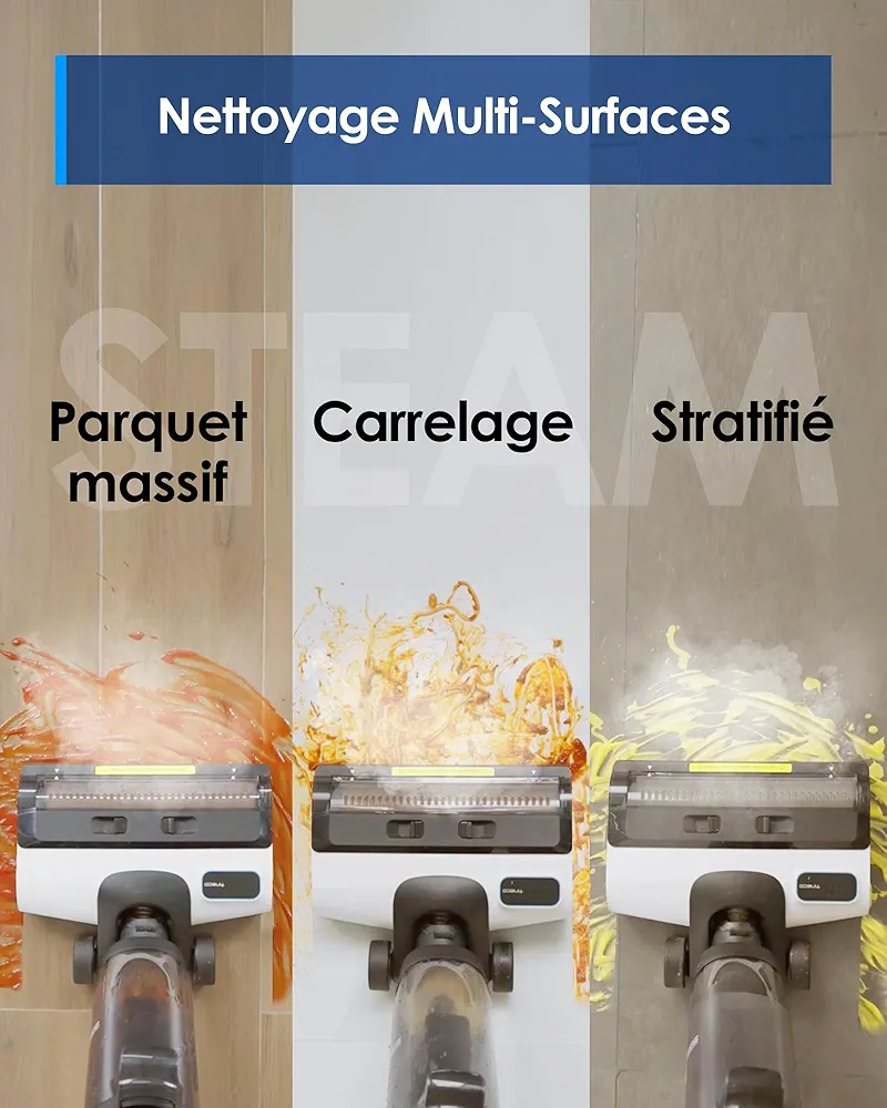 Tineco iFLOOR 5 Steam – Aspirateur Vapeur Sec et Humide Tout-en-Un - Thumbnail 7
