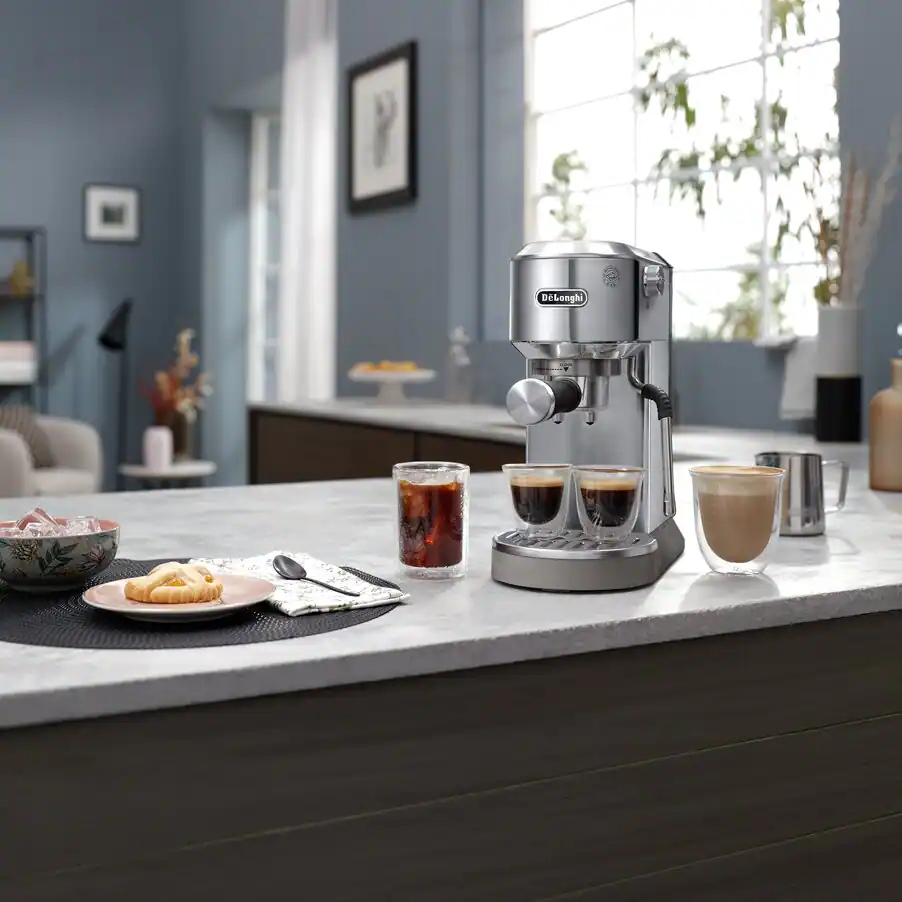 De’Longhi DedicaDuo – Machine à Espresso et Cappuccino Slim, 2 tasses simultanées - Thumbnail 2