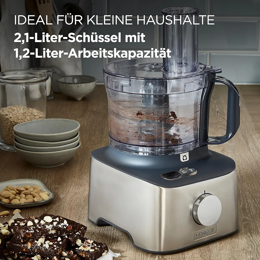 Robot de Cuisine Kenwood FDM316SS Multipro Compact+ – Avec Balance Intégrée – 11 Accessoires – Design Compact et Puissant - Thumbnail 2