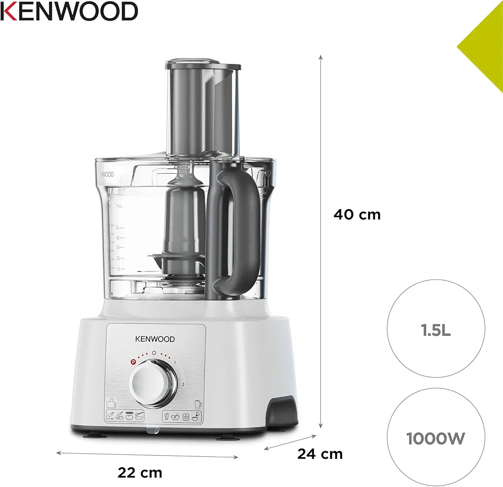 Robot de Cuisine Kenwood FDP65450WH – Blanc – Puissant et Polyvalent - Thumbnail 2