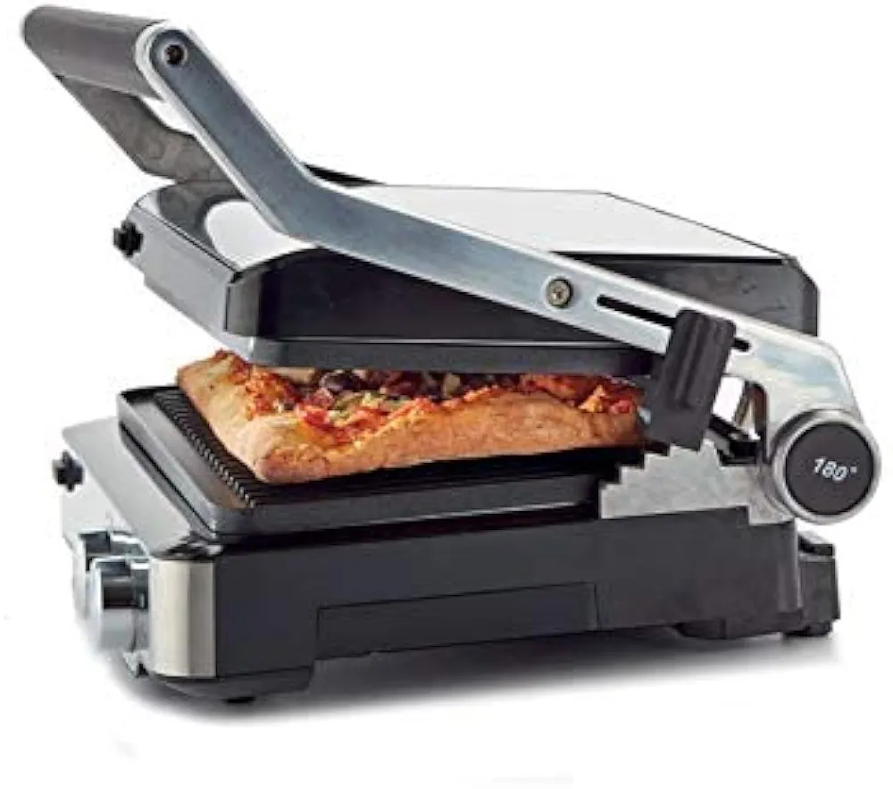 Grill Kenwood 2000 W – 3 Modes de Cuisson Paninis, Viandes et Légumes – Argent/Noir - Thumbnail 5