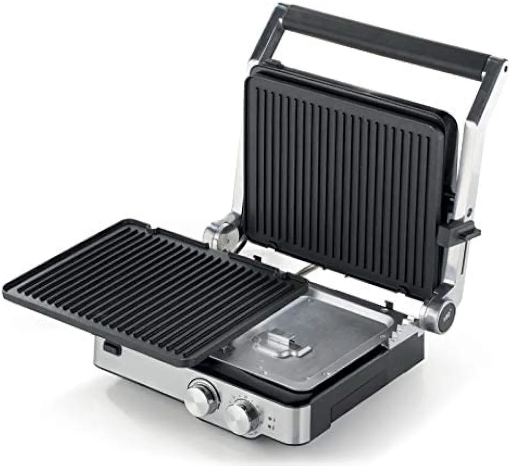 Grill Kenwood 2000 W – 3 Modes de Cuisson Paninis, Viandes et Légumes – Argent/Noir - Thumbnail 6