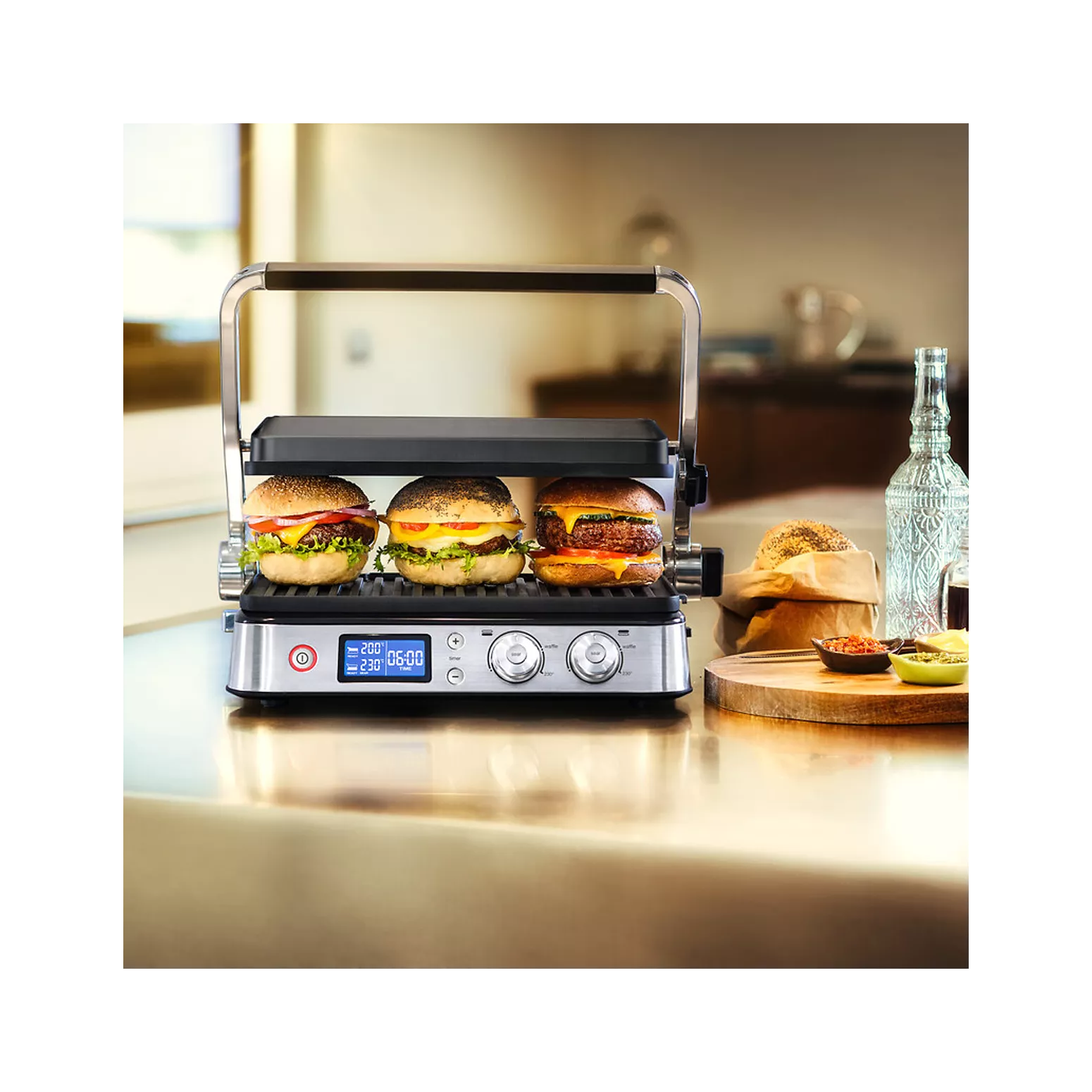 Grille-Viande Braun CG9040 – Inox, 2 Zones de Cuisson - Thumbnail 3