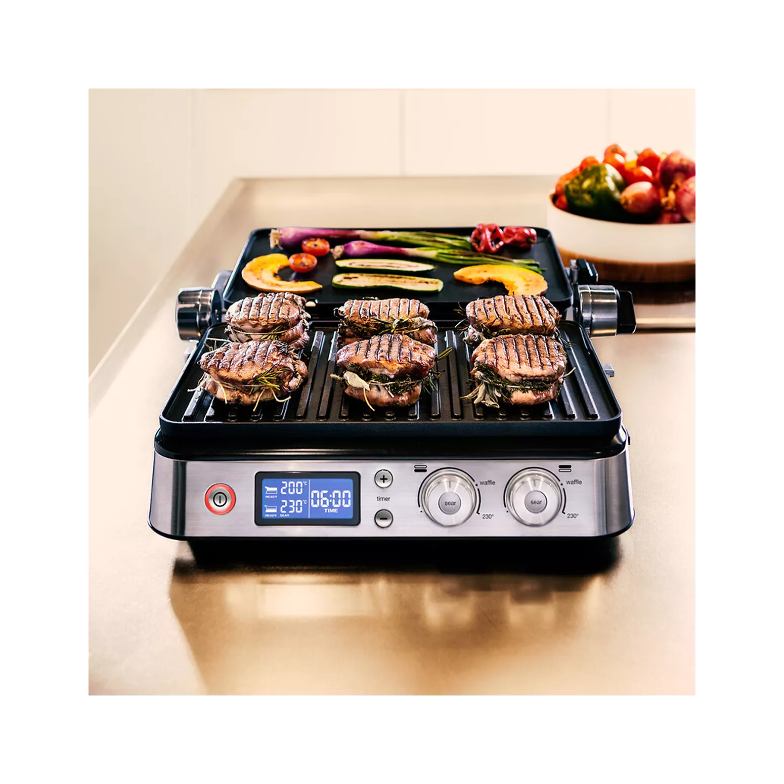 Grille-Viande Braun CG9040 – Inox, 2 Zones de Cuisson - Thumbnail 4