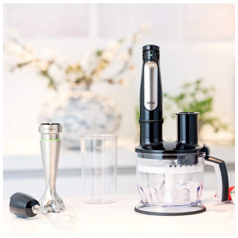 Mixeur Plongeant Braun MultiQuick 7 MQ 7075 X – 1000 W – Inox / Noir – Puissant et Multifonction - Thumbnail 3