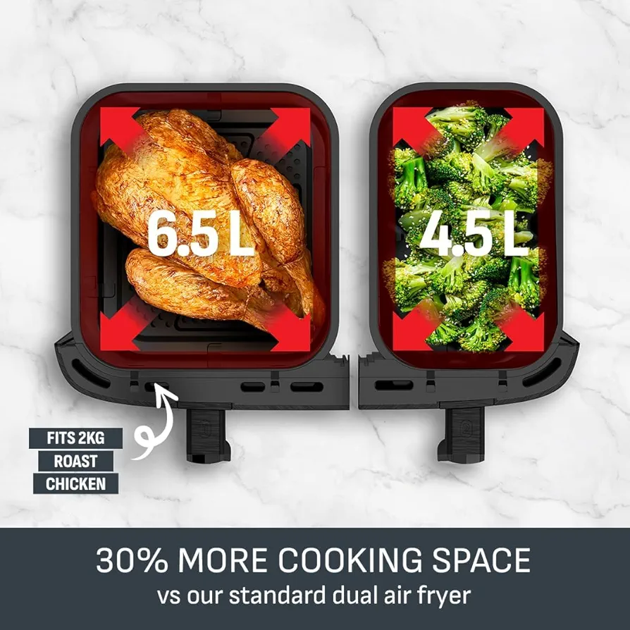 Tefal XXL Dual Easy Fry – Friteuse à Air Chaud 11 L - Thumbnail 5