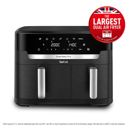 Tefal XXL Dual Easy Fry – Friteuse à Air Chaud 11 L
