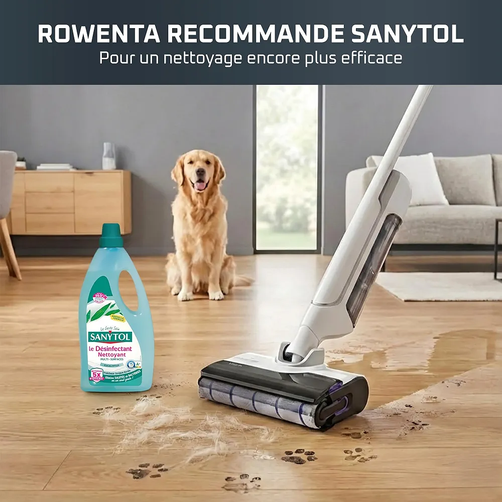 Rowenta X-Clean 10 – Aspirateur Laveur Sans Fil Nettoyage 2-en-1 • Design plat 180° • Auto-nettoyage & séchage 65°C • Autonomie 60 min - Thumbnail 6