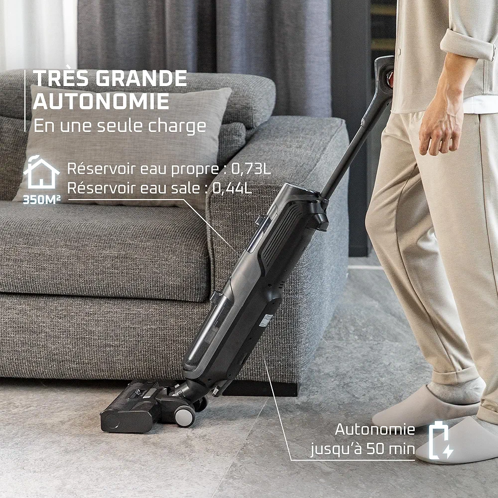 Rowenta X-Clean 4 – Aspirateur Balai Laveur Sans Fil Aspiration & lavage puissants • Intelligent • Autonettoyage • Autonomie 50 min - Thumbnail 8