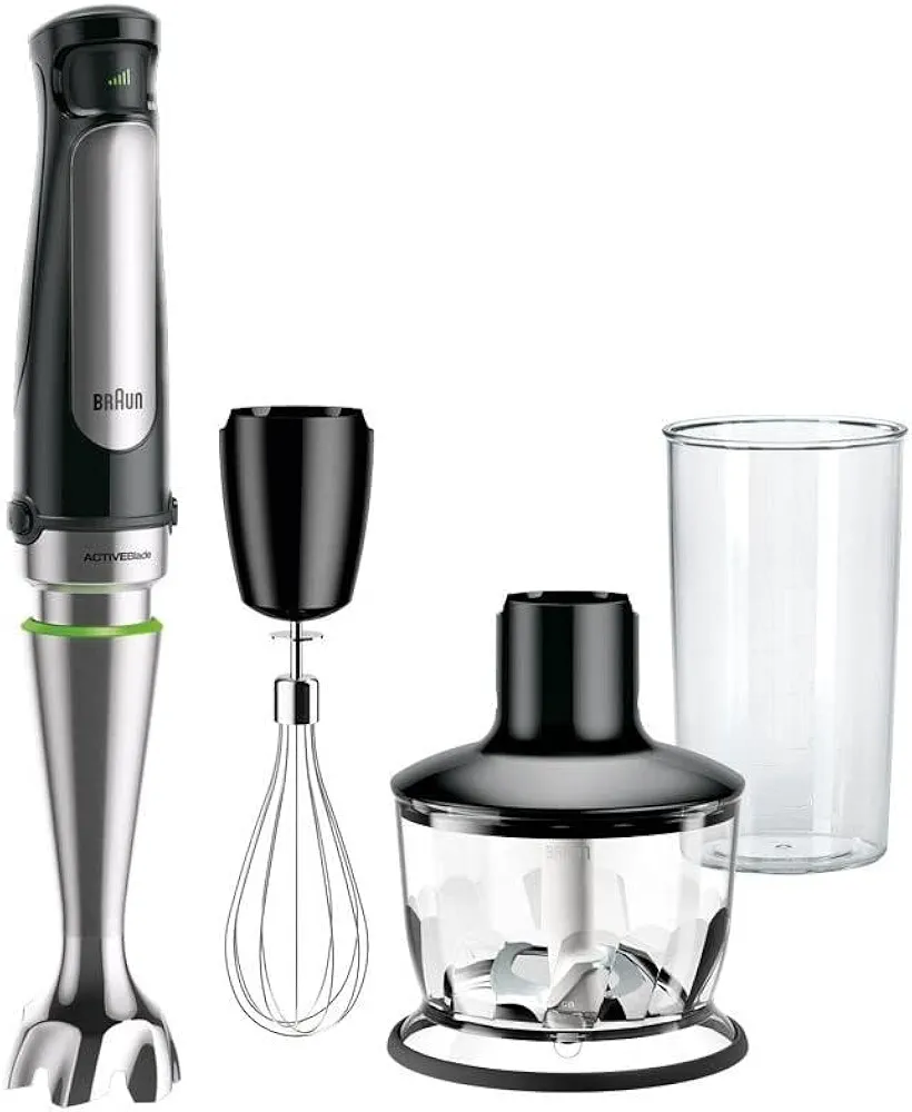 Mixeur Plongeant Braun MultiQuick 7 MQ7035X – 1000 W – Inox / Noir – Puissant et Multifonction