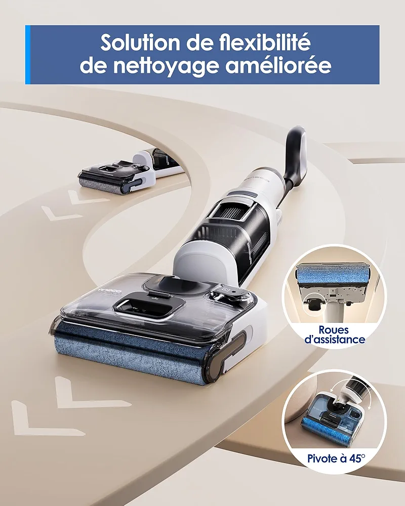 Tineco Floor One Stretch S6 Pro – Aspirateur laveur sans fil intelligent - Thumbnail 7