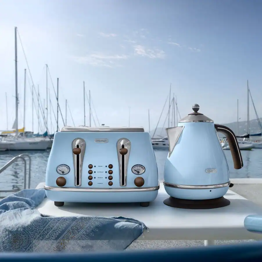Pack Bouilloire Électrique + Grille-pain De’Longhi Icona – Style Rétro - Thumbnail 6