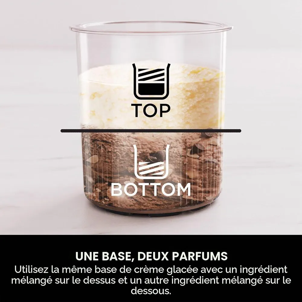 Ninja CREAMi Deluxe – Sorbetière & Machine à Desserts Glacés | 10 Fonctions | 3 Bacs Inclus | Glace, Gelato, Sorbet, Yaourt Glacé, Milkshake & Granité - Thumbnail 3