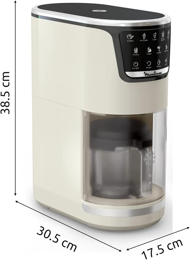 Moulinex Dolci – Sorbetière 10 Programmes en 1 | Rinçage Automatique | Technologie 1 Step Perfector - Thumbnail 2