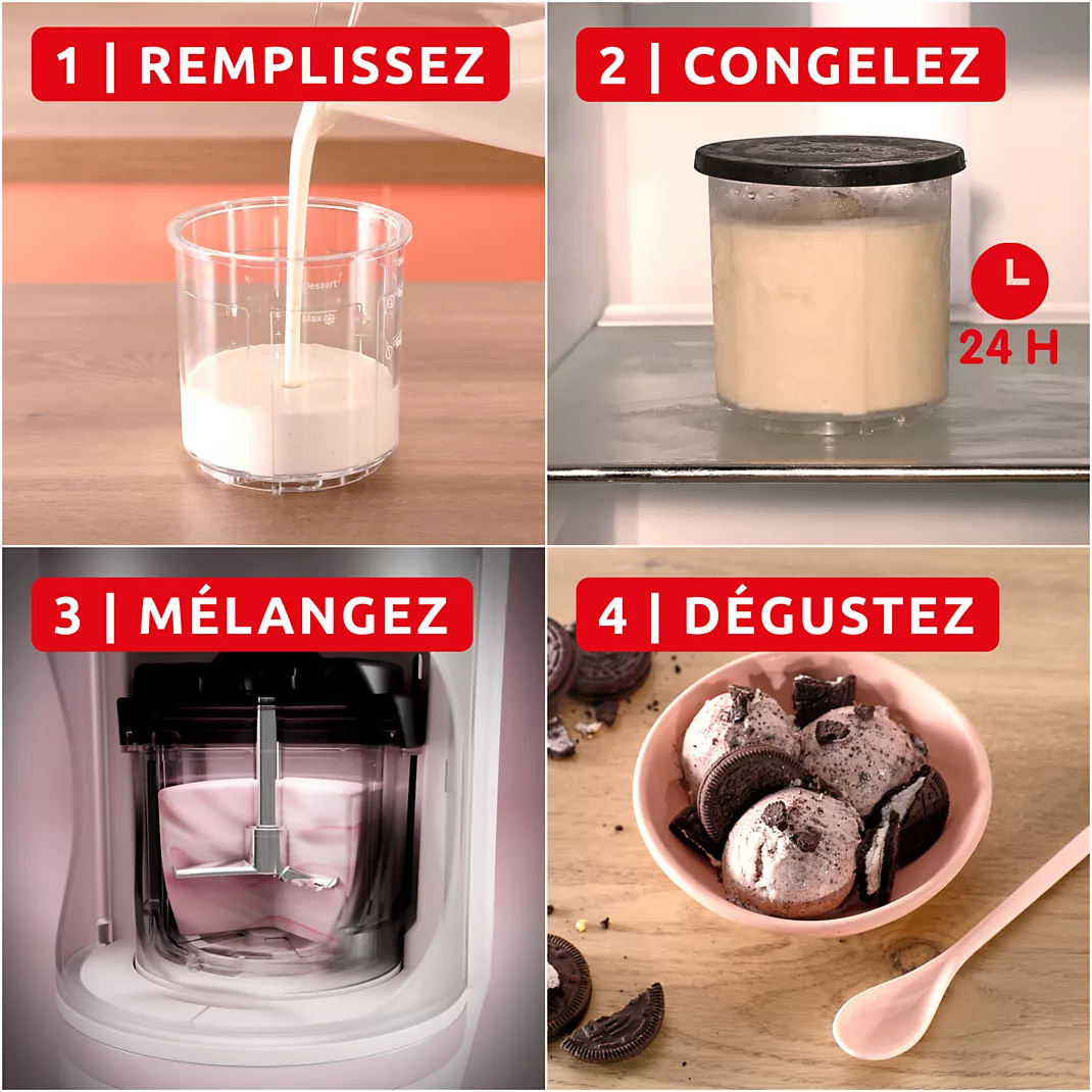 Moulinex Dolci – Sorbetière 10 Programmes en 1 | Rinçage Automatique | Technologie 1 Step Perfector - Thumbnail 7