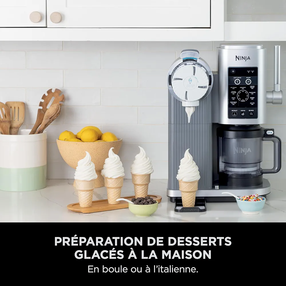 Ninja CREAMi Scoop & Swirl – Machine à Glaces & Glaces à l’Italienne 13-en-1 | Desserts Glacés Maison - Thumbnail 2