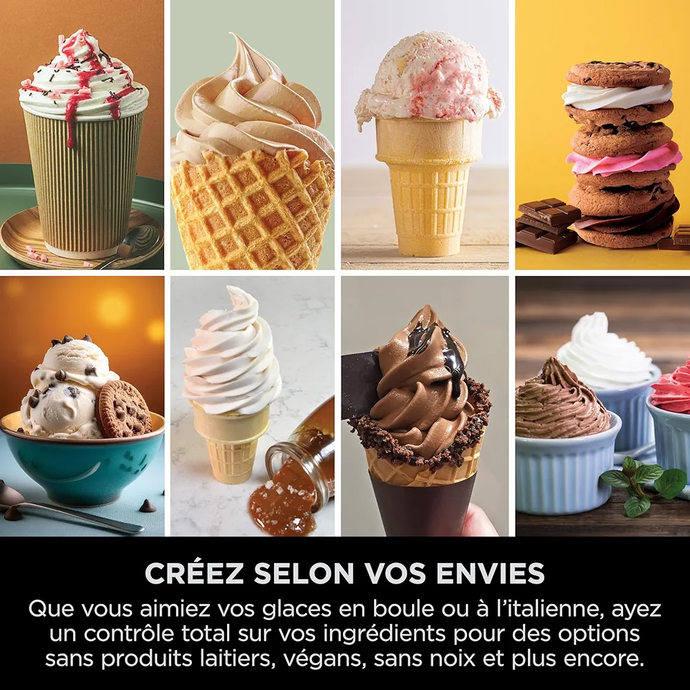 Ninja CREAMi Scoop & Swirl – Machine à Glaces & Glaces à l’Italienne 13-en-1 | Desserts Glacés Maison - Thumbnail 3