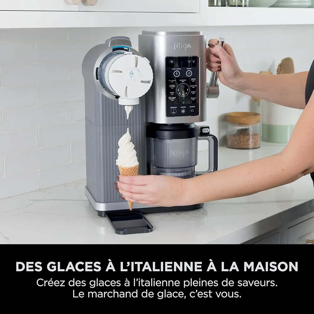 Ninja CREAMi Scoop & Swirl – Machine à Glaces & Glaces à l’Italienne 13-en-1 | Desserts Glacés Maison - Thumbnail 7