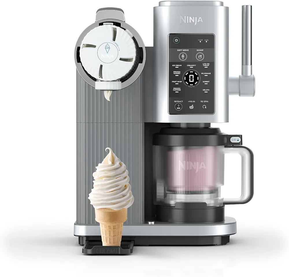 Ninja CREAMi Scoop & Swirl – Machine à Glaces & Glaces à l’Italienne 13-en-1 | Desserts Glacés Maison