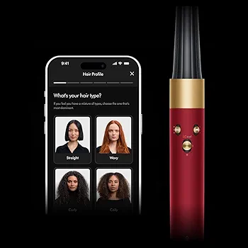 Dyson Airwrap i.d.™ HS08 Straight + Wavy Rouge Velours/Or – Multi-Styler & Sèche-Cheveux Connecté Bluetooth - Thumbnail 4