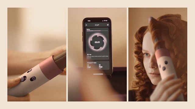 Dyson Airwrap i.d.™ HS08 Straight + Wavy Rouge Velours/Or – Multi-Styler & Sèche-Cheveux Connecté Bluetooth - Thumbnail 5