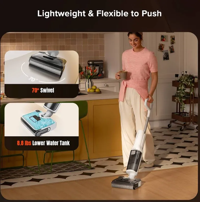 Roborock F25 RT Complete – Aspirateur Laveur Sans Fil | 20 000 Pa | Auto-Nettoyage & Séchage | Blanc - Thumbnail 5