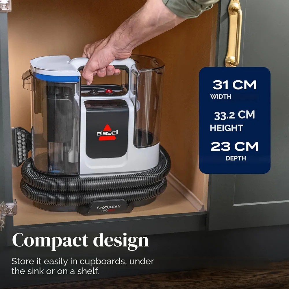 BISSELL SpotClean ProHeat Advanced – Shampouineuse Compacte Multi-Surfaces 1125W | Nettoyeur Tapis & Canapé - Thumbnail 10