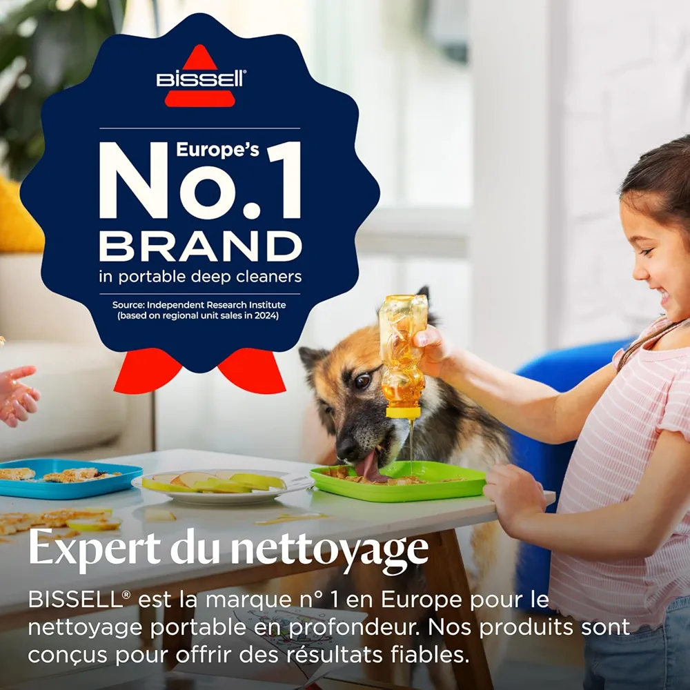 BISSELL SpotClean ProHeat Advanced – Shampouineuse Compacte Multi-Surfaces 1125W | Nettoyeur Tapis & Canapé - Thumbnail 9