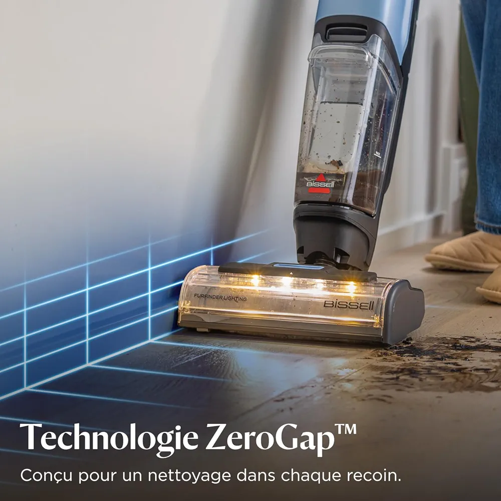BISSELL CrossWave® EdgeFind – Aspirateur Laveur Multi-Surfaces | Technologie ZeroGap™ | Spécial Animaux - Thumbnail 3