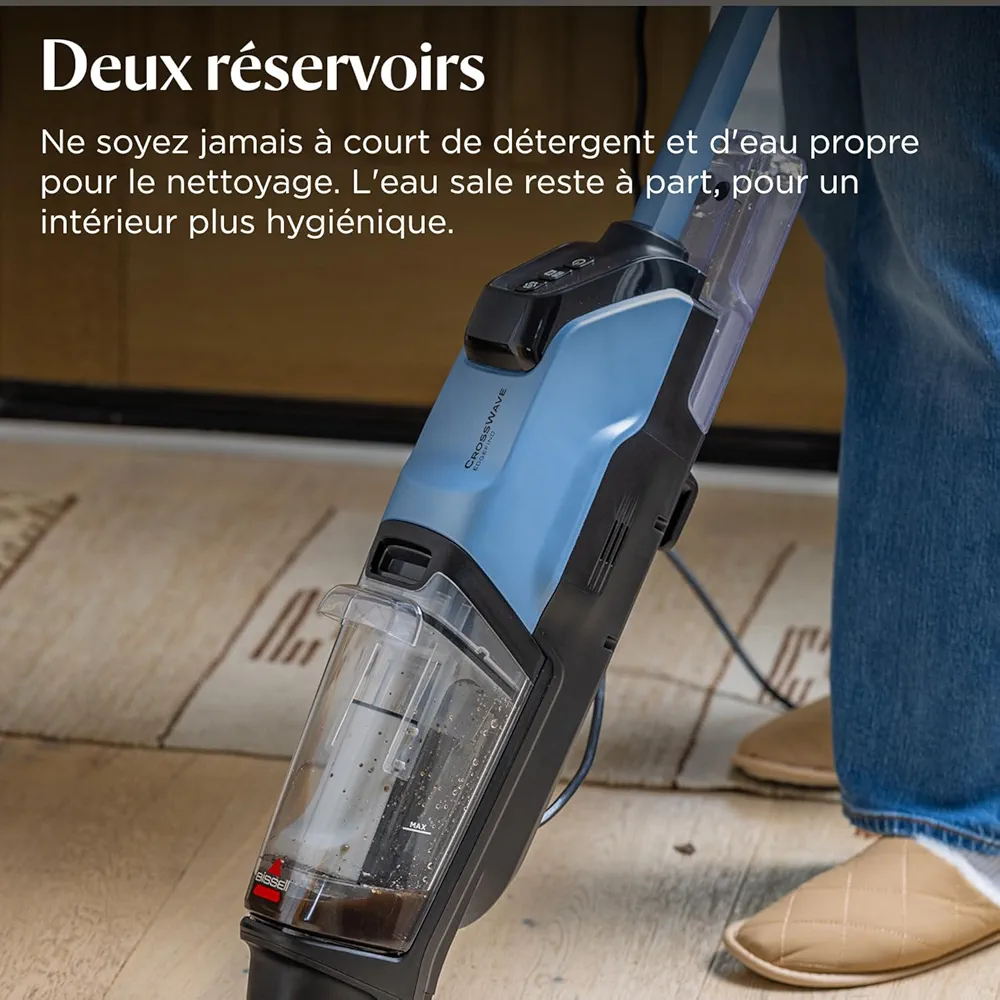 BISSELL CrossWave® EdgeFind – Aspirateur Laveur Multi-Surfaces | Technologie ZeroGap™ | Spécial Animaux - Thumbnail 4