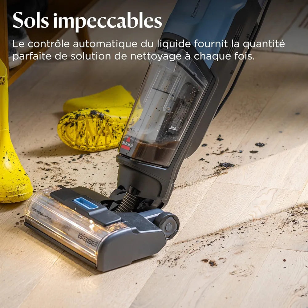 BISSELL CrossWave® EdgeFind – Aspirateur Laveur Multi-Surfaces | Technologie ZeroGap™ | Spécial Animaux - Thumbnail 9