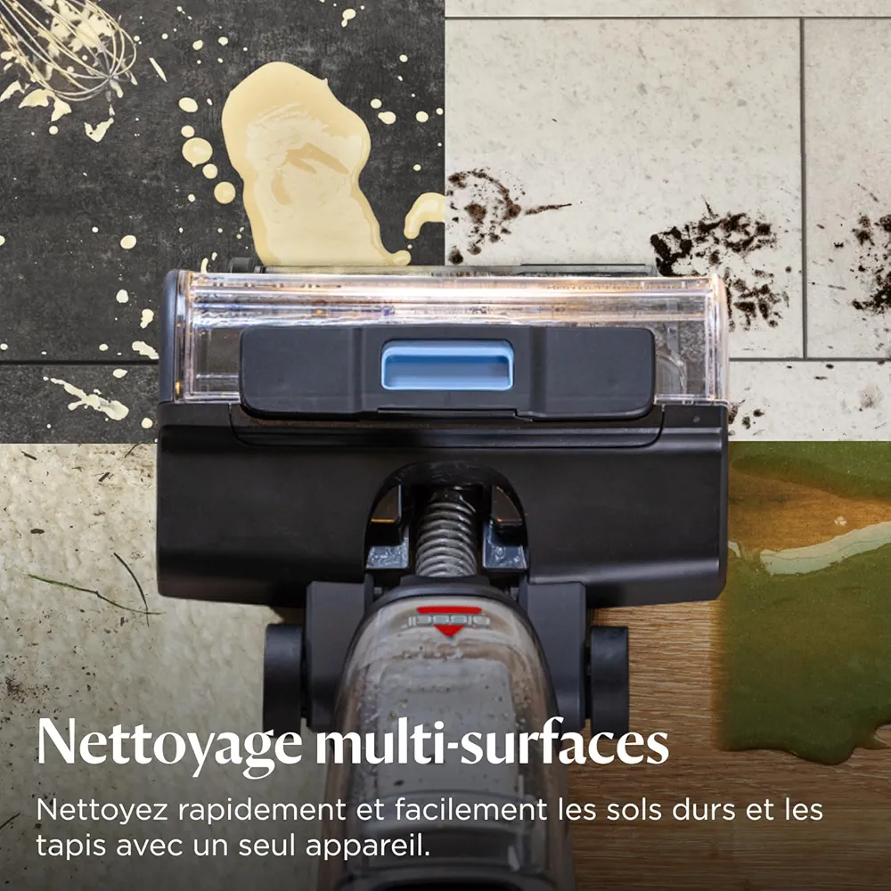 BISSELL CrossWave® EdgeFind – Aspirateur Laveur Multi-Surfaces | Technologie ZeroGap™ | Spécial Animaux - Thumbnail 6