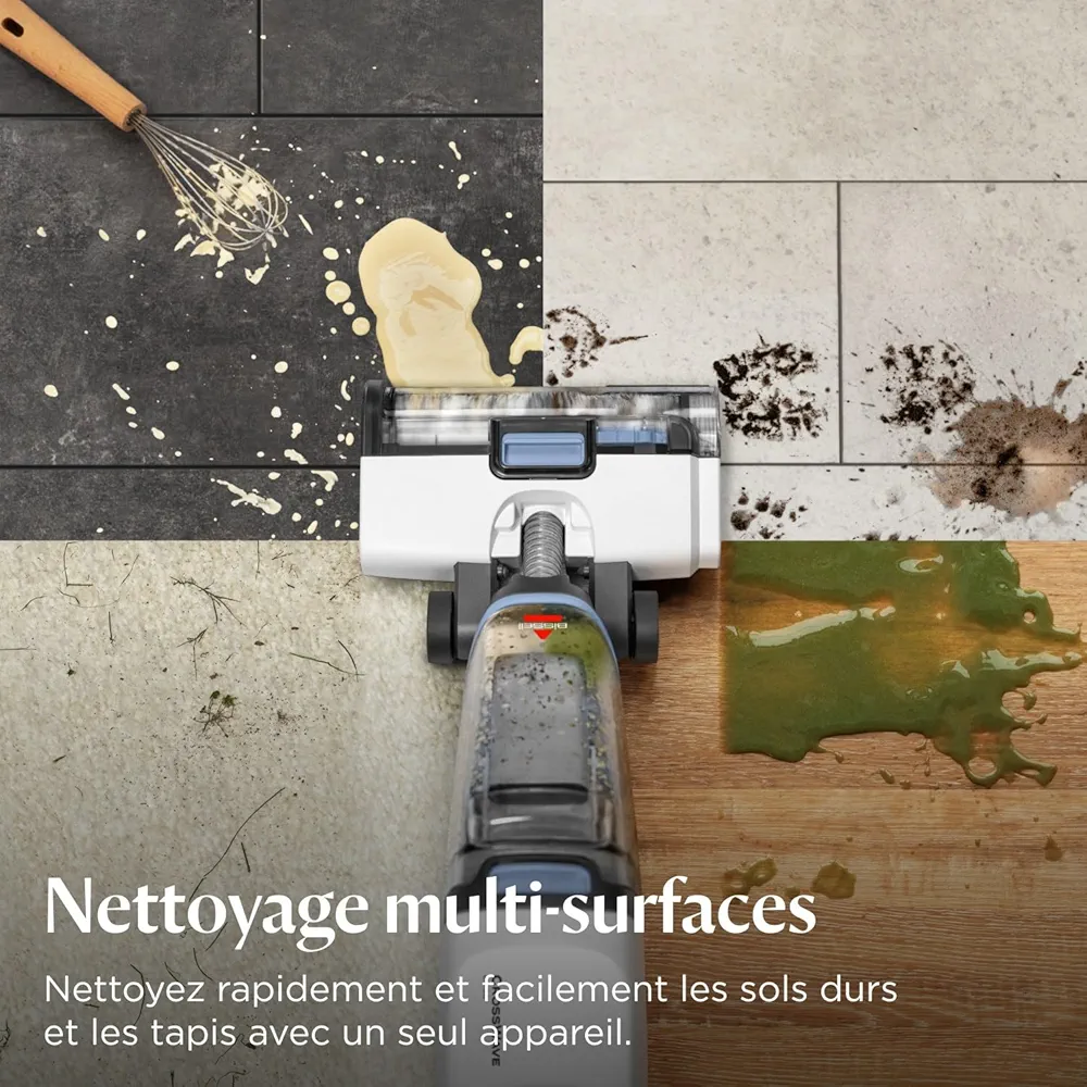 BISSELL CrossWave Edge – Aspirateur Laveur Multi-Surfaces Filaire | Auto-Nettoyage | ZeroGap™ - Thumbnail 6