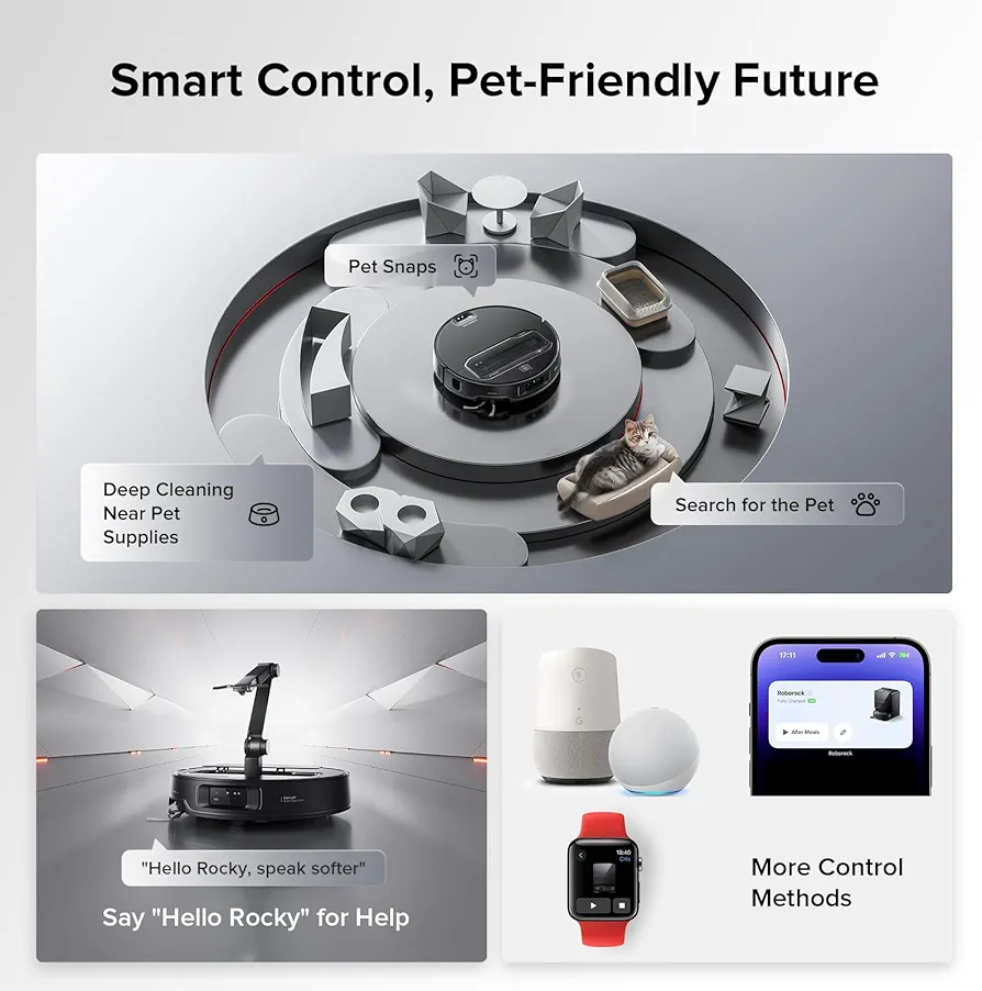 Roborock Saros Z70 – Robot Aspirateur Laveur Intelligent Ultra Puissant - Thumbnail 5