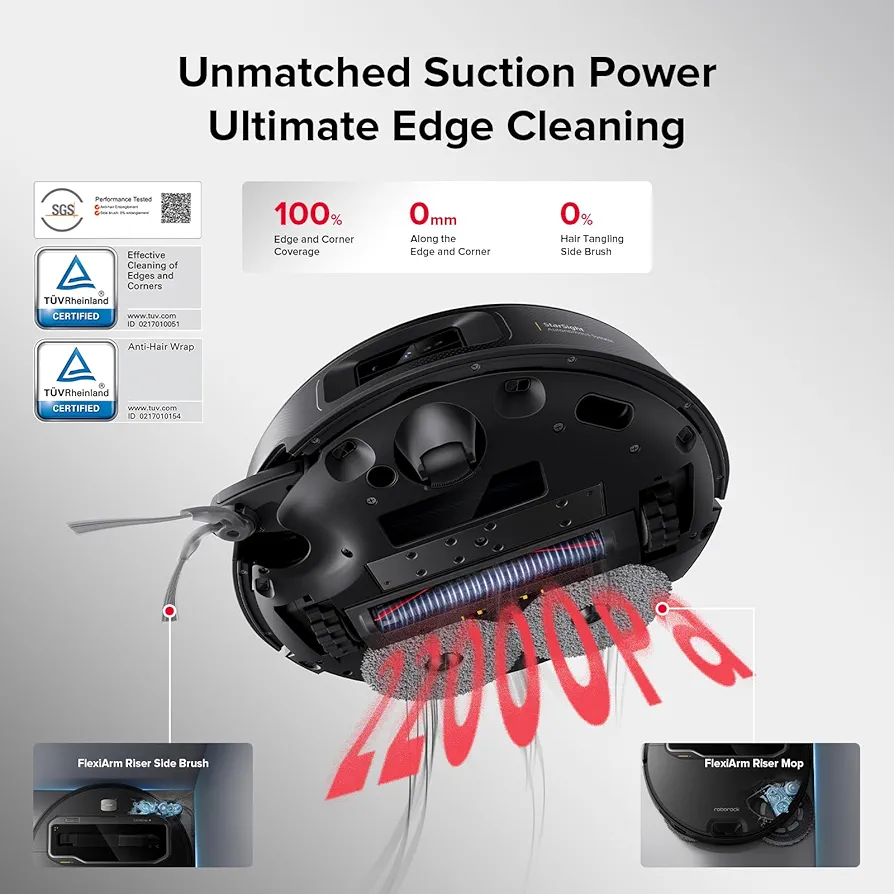 Roborock Saros Z70 – Robot Aspirateur Laveur Intelligent Ultra Puissant - Thumbnail 3