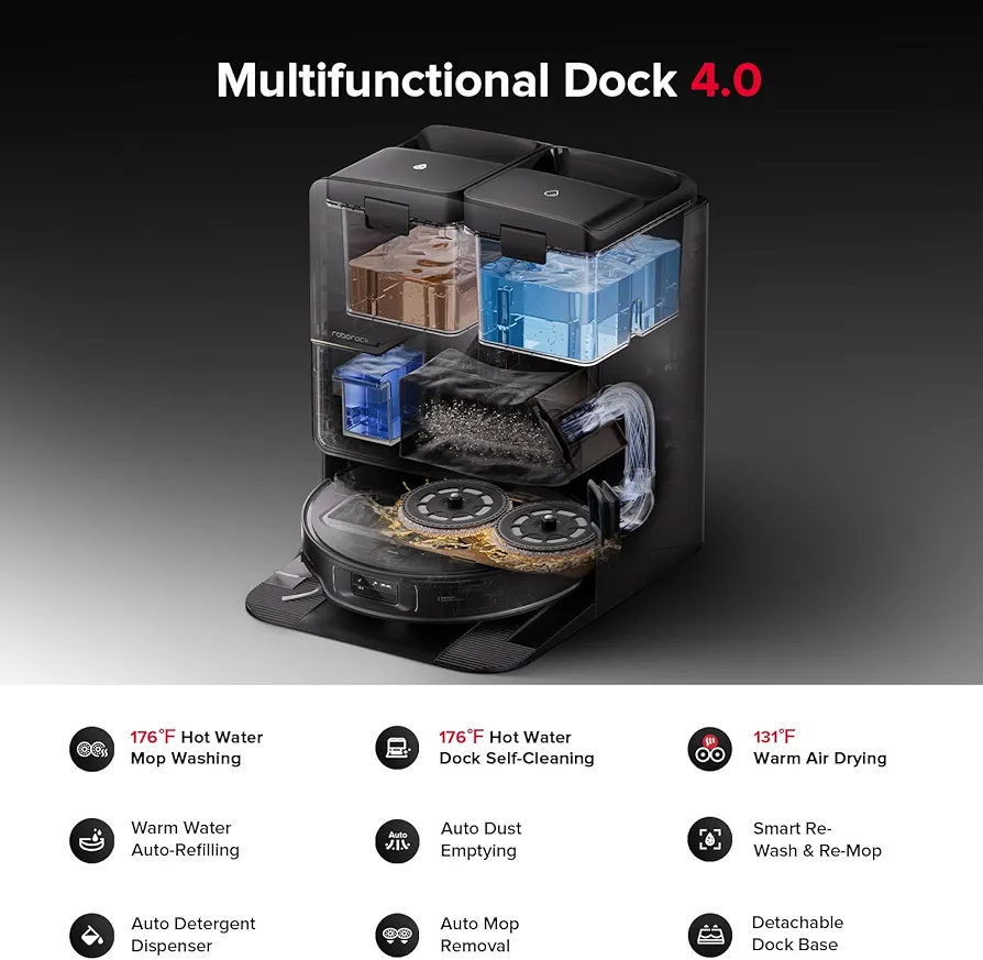 Roborock Saros Z70 – Robot Aspirateur Laveur Intelligent Ultra Puissant - Thumbnail 4