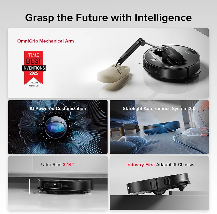 Roborock Saros Z70 – Robot Aspirateur Laveur Intelligent Ultra Puissant - Thumbnail 8