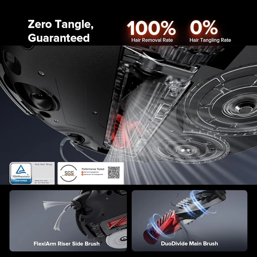 Roborock Saros 10R – Robot Aspirateur Laveur 22 000 Pa | Ultra Slim | Auto-Vidage & Séchage Air Chaud - Thumbnail 9