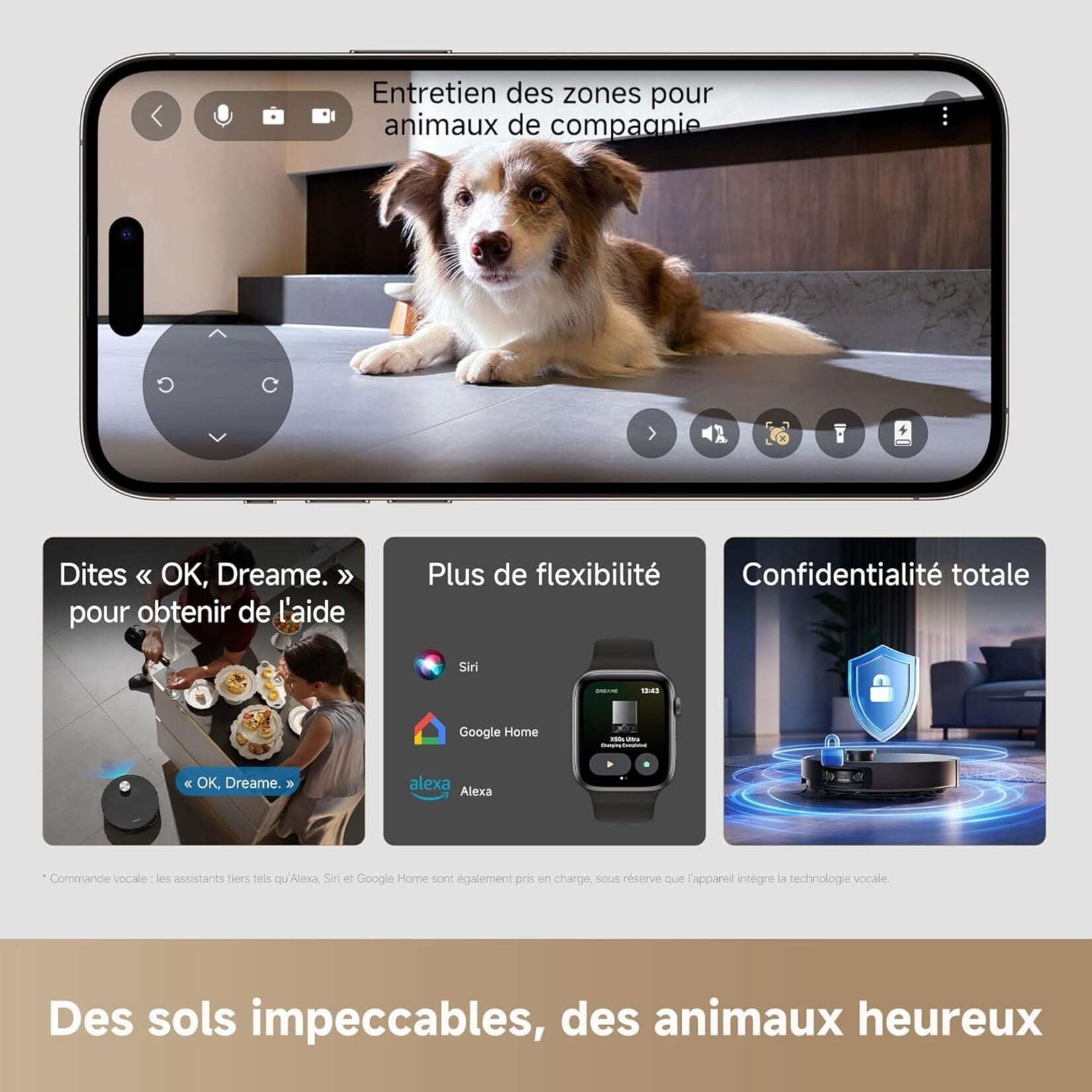 DREAME X50s Ultra Black – Robot Aspirateur Laveur Intelligent avec Station Automatique - Thumbnail 4
